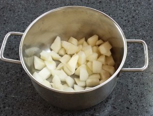 pere a dadini per blondies