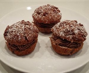 cupcake ciocco-cookies con crema frosting dentro